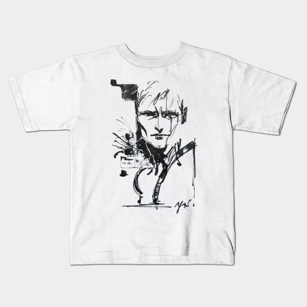 Death Stranding - Mads Mikkelsen By Yoji Shinkawa Kids T-Shirt by Gekidami